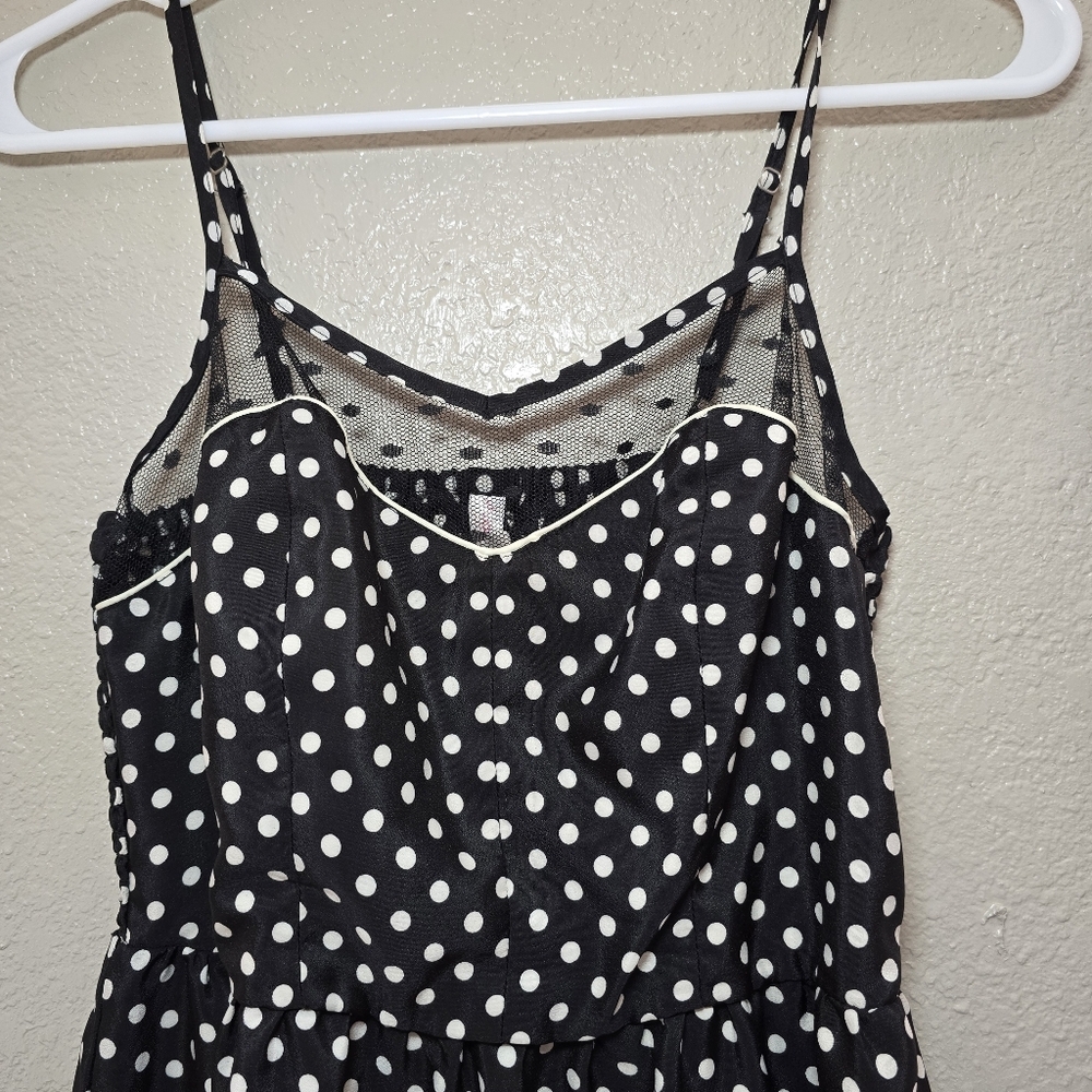 Xhilaration Black & White Polka Dot Dress – Size S – Vintage-Inspired & Flowy - Picture 3 of 5